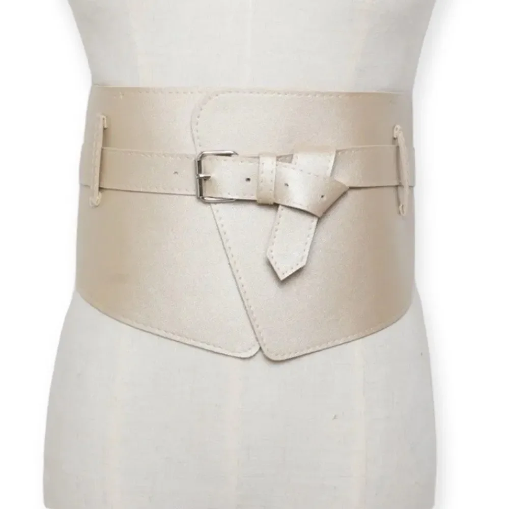 Gold Wide Corset Shoulder Suspender Body Harness Belt NEW
